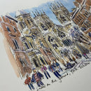 Snow On The Ground, York Minster, Richard Briggs ORIGINAL WATERCOLOUR