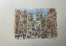 Snow On The Ground, York Minster, Richard Briggs ORIGINAL WATERCOLOUR