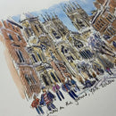 Snow On The Ground, York Minster, Richard Briggs ORIGINAL WATERCOLOUR