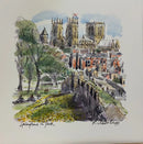 Springtime in York - Richard Briggs ORIGINAL WATERCOLOUR of York