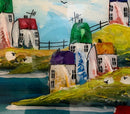 Summer Holiday  (10x10") ORIGINAL PAINTING by Rozanne Bell detail