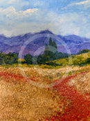 Summer Poppies, Provence - ORIGINAL by Geoffrey Smith detail