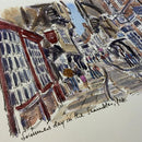 Summers Day In The Shambles, York, Richard Briggs ORIGINAL WATERCOLOUR