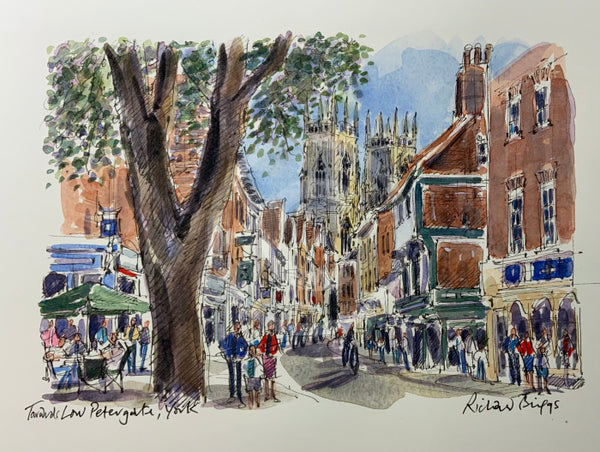 Towards Low Petergate York Richard Briggs Original Watercolour