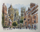 Towards York Minster, Richard Briggs ORIGINAL WATERCOLOUR