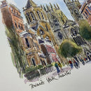 Towards York Minster, Richard Briggs ORIGINAL WATERCOLOUR