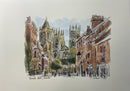 Towards York Minster, Richard Briggs ORIGINAL WATERCOLOUR
