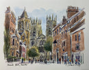 Towards York Minster, Richard Briggs ORIGINAL WATERCOLOUR