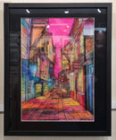 Evening Shambles ORIGINALSilk Painting  by Jonathan Williams