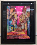 Evening Shambles ORIGINALSilk Painting  by Jonathan Williams
