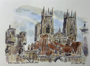 York Minster From Bootham Bar, York, Richard Briggs ORIGINAL WATERCOLOUR