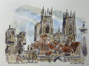 York Minster From Bootham Bar, York, Richard Briggs ORIGINAL WATERCOLOUR