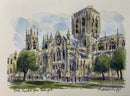 York Minster From Deangate, York, Richard Briggs ORIGINAL WATERCOLOUR