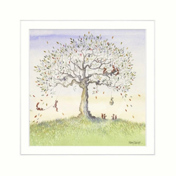 Squirrel Story 1 By Catherine Stephenson Mounted Miniature