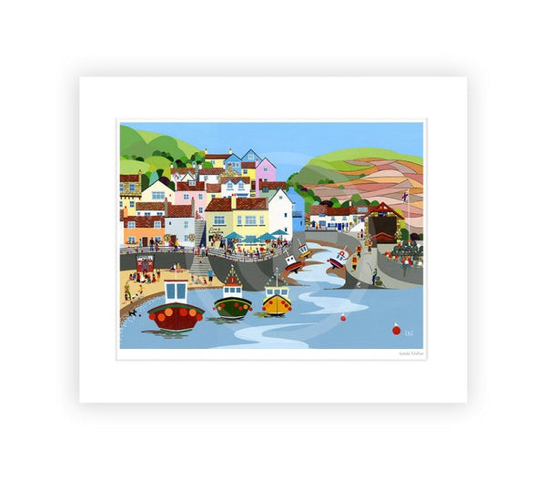 Staithes By Linda Mellin Large / Mounted