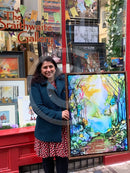 Stepping into an Enchanted Journey - Print on Canvas by Minu Achrekar