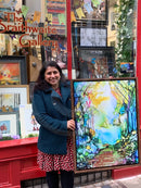 Stepping into an Enchanted Journey - Print on Canvas by Minu Achrekar