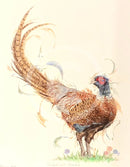 Suited & Booted Limited Edition Large Pheasant Print by Aaminah Snowden Mounted Art Print