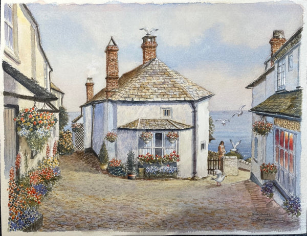 Summer Holiday, Mousehole, Cornwall - Sam Burden ORIGINAL WATERCOLOUR