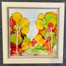 Summer Trees - Miniature ORIGINAL on Tile by Minu Achrekar
