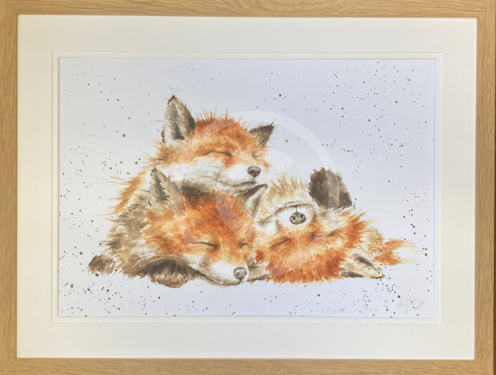 The Afternoon Nap by Hannah Dale LIMITED EDITION PRINT Oak frame
