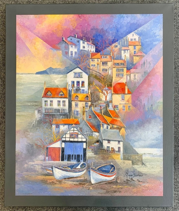 The Boathouse, Runswick Bay - ORIGINAL Oil on Canvas by Glynn Barker