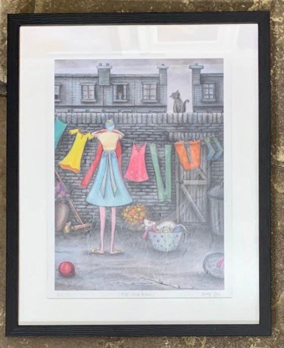 The Dog Basket FRAMED Limited Edition Print by Dotty Earl