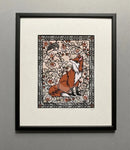 The Fox & The Crow:  Giclée Print by Anna Cook framed