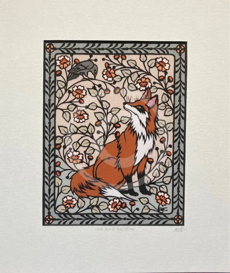 The Fox & The Crow:  Giclée Print by Anna Cook