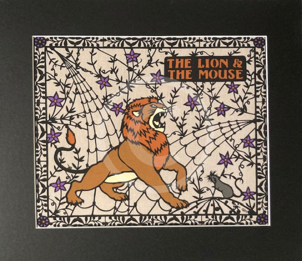 The Lion & The Mouse: Aesop's Fables Series - Giclée Print by Anna Cook