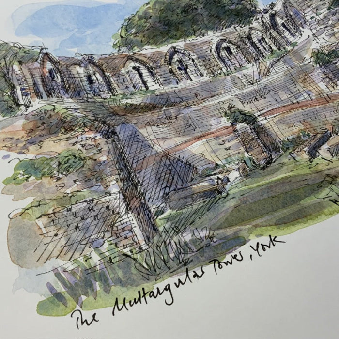 The Multangular Tower, York, Richard Briggs ORIGINAL WATERCOLOUR