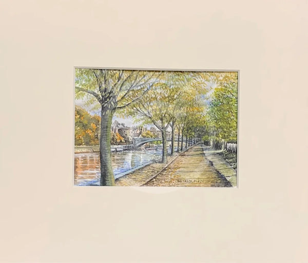 The River Ouse at Lendal Bridge - Natalja Olejnicka ORIGINAL WATERCOLOUR Miniature