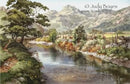 The Riverside Path By Judy Boyes Mounted Print