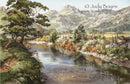 The Riverside Path By Judy Boyes Mounted Print
