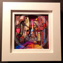 The Shambles, Miniature 3D Frame by Jonathan Williams - white frame