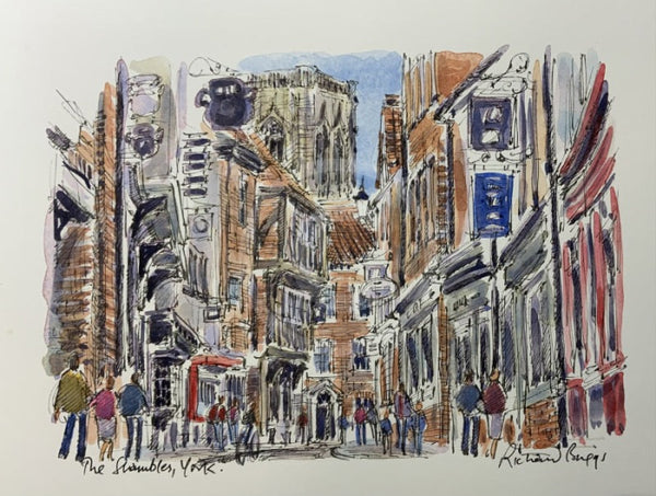 The Shambles, York, Richard Briggs ORIGINAL WATERCOLOUR