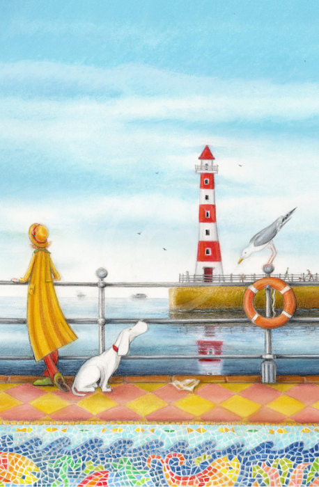 The Staring Contest Limited Edition Print  by Dotty Earl, Fun Seaside Picture 