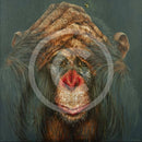 The Sting Chimp Monkey Print by Amanda Stratford