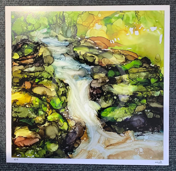 The Waterfall - Giclee Print on Paper by Minu Achrekar