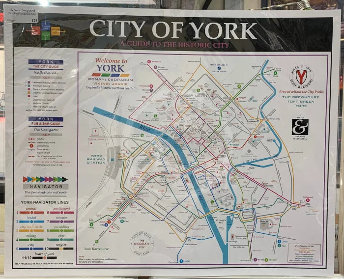 The York Overground Map Posters Prints & Visual Artwork