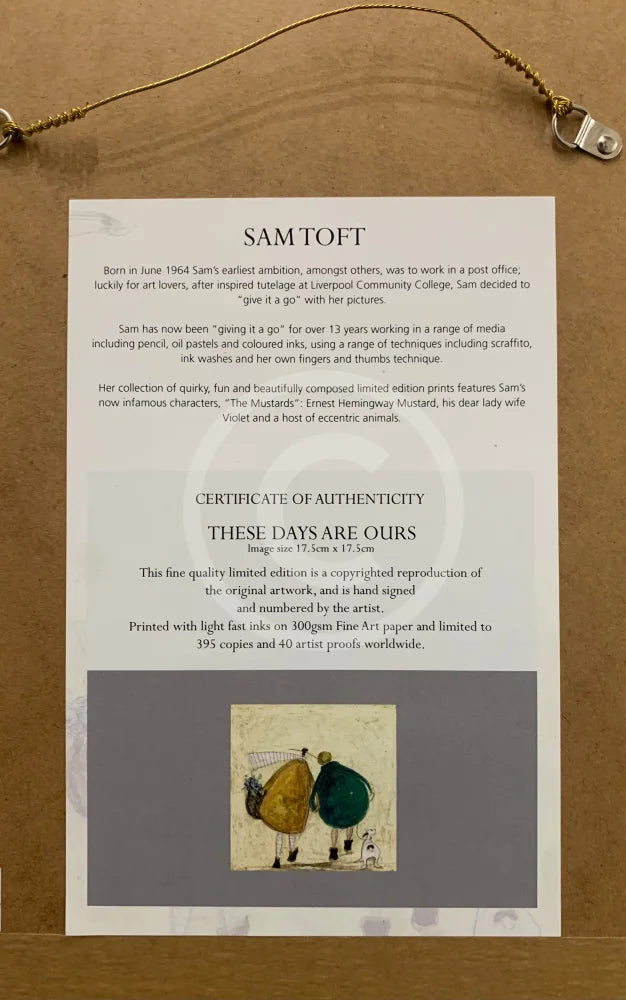 These Days Are Ours By Sam Toft - Framed Limited Edition Secondary Market (Gj)