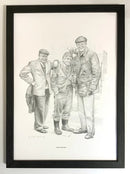 Three Wise Men (Last Of The Summer Wine) print  By Jonathan Roberts Framed In Black A3