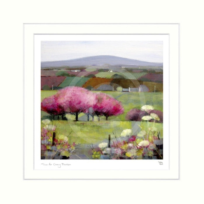 Time For Cherry Blossom By Debbie Neill Mounted Miniature