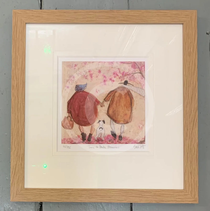 Time To Make Memories LIMITED EDITION by Sam Toft Light Oak Frame