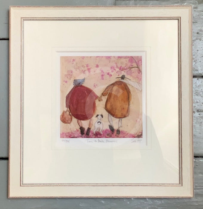 Time To Make Memories Limited Edition By Sam Toft Framed (Distressed Pastel White)