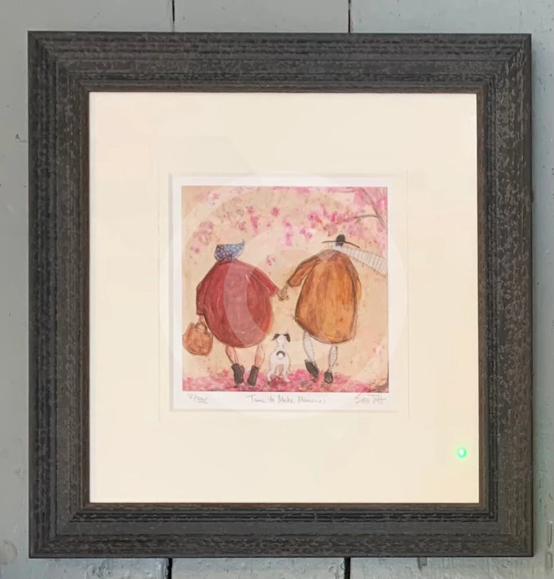 Time To Make Memories LIMITED EDITION by Sam Toft Wide Distressed Black Frame