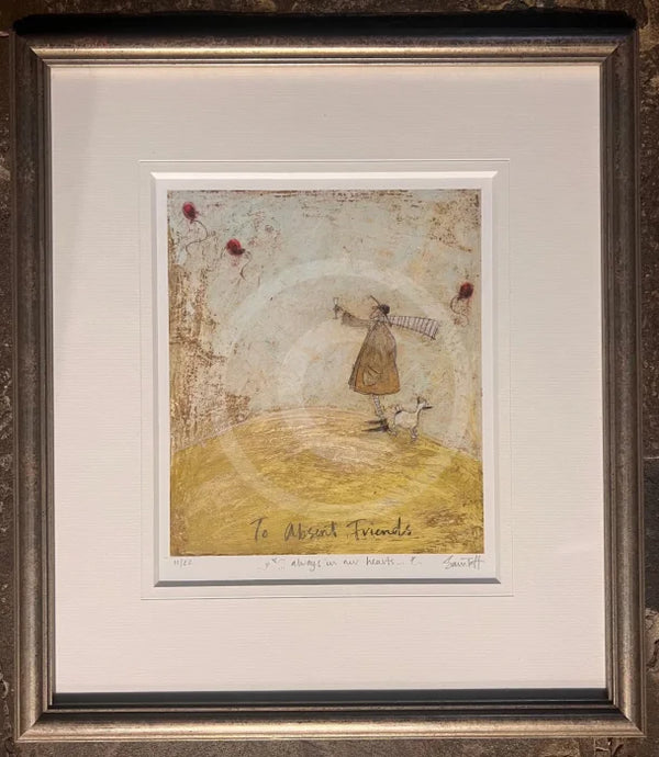 To Absent Friends REMARQUE by Sam Toft - Framed Limited Edition SECONDARY MARKET *