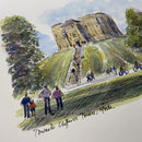 Towards Clifford’s Tower, York, Richard Briggs ORIGINAL WATERCOLOUR