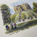 Towards Clifford’s Tower, York, Richard Briggs ORIGINAL WATERCOLOUR