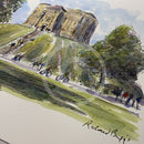 Towards Clifford’s Tower, York, Richard Briggs ORIGINAL WATERCOLOUR